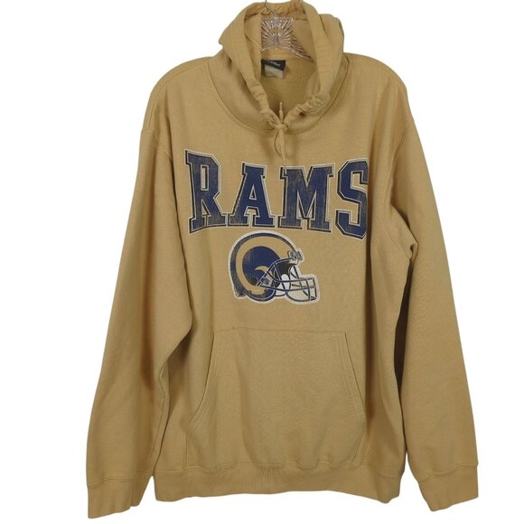 NFL Team Apparel Los Angeles Rams Hoodie Sweatshirt XXL Gold Fleece Pullover - Picture 1 of 14